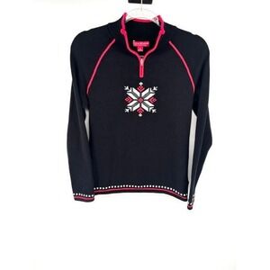 Krimson Klover Blazing Star Quarter Zip Pullover Size Medium Ski Slopes Snow